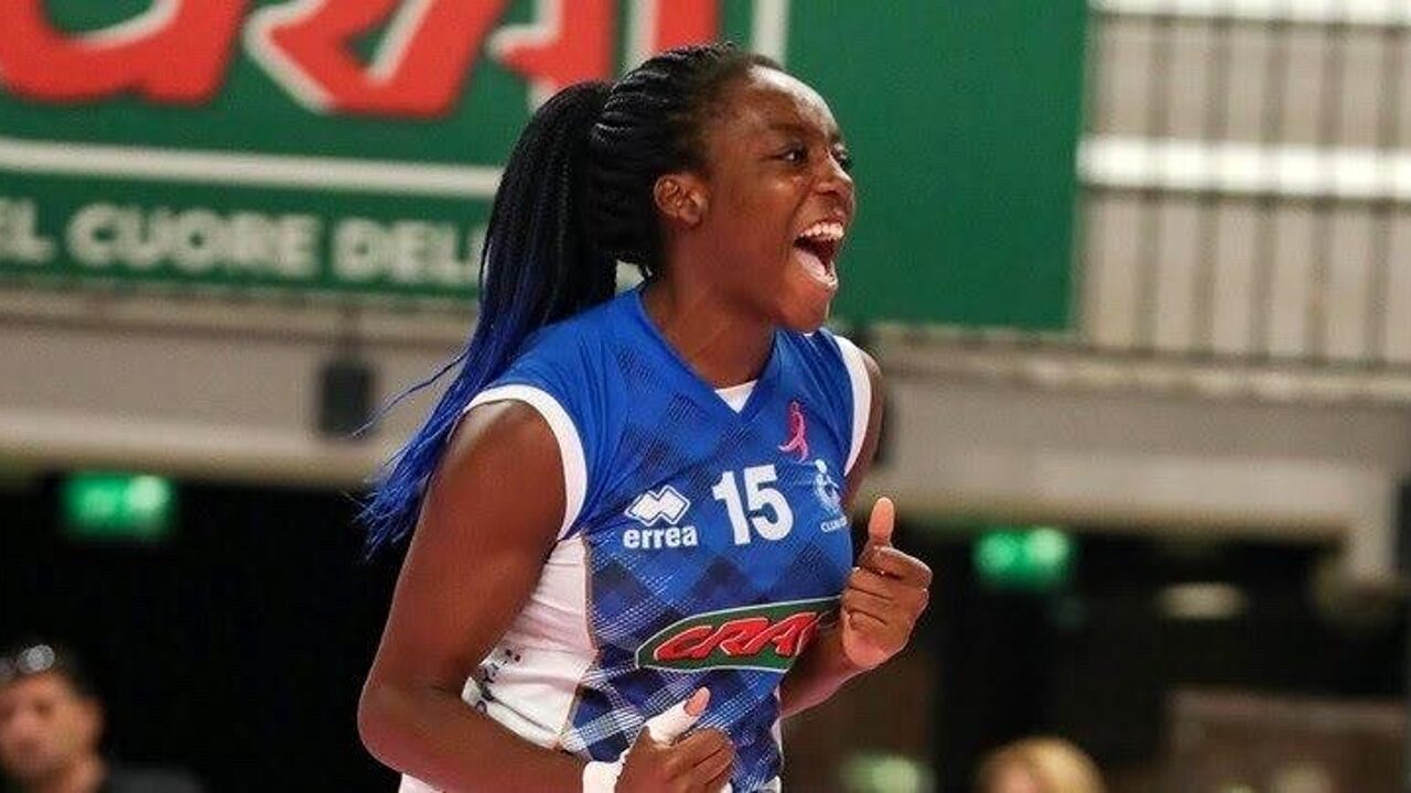 CCTV footage showing the final moment Nigerian-Italian volleyball star, Julia Ituma before falling from 6th-floor surfaces online(Video)