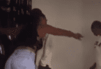 Drama as a pregnant lady caught her boyfriend with another girl in his house.