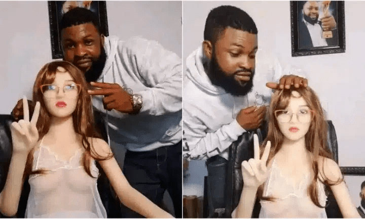 Robotic Wife- “No Billing, no Nagging” – Netizens Reacts as Nigerian man buys N2 million robotic wife (Photos)