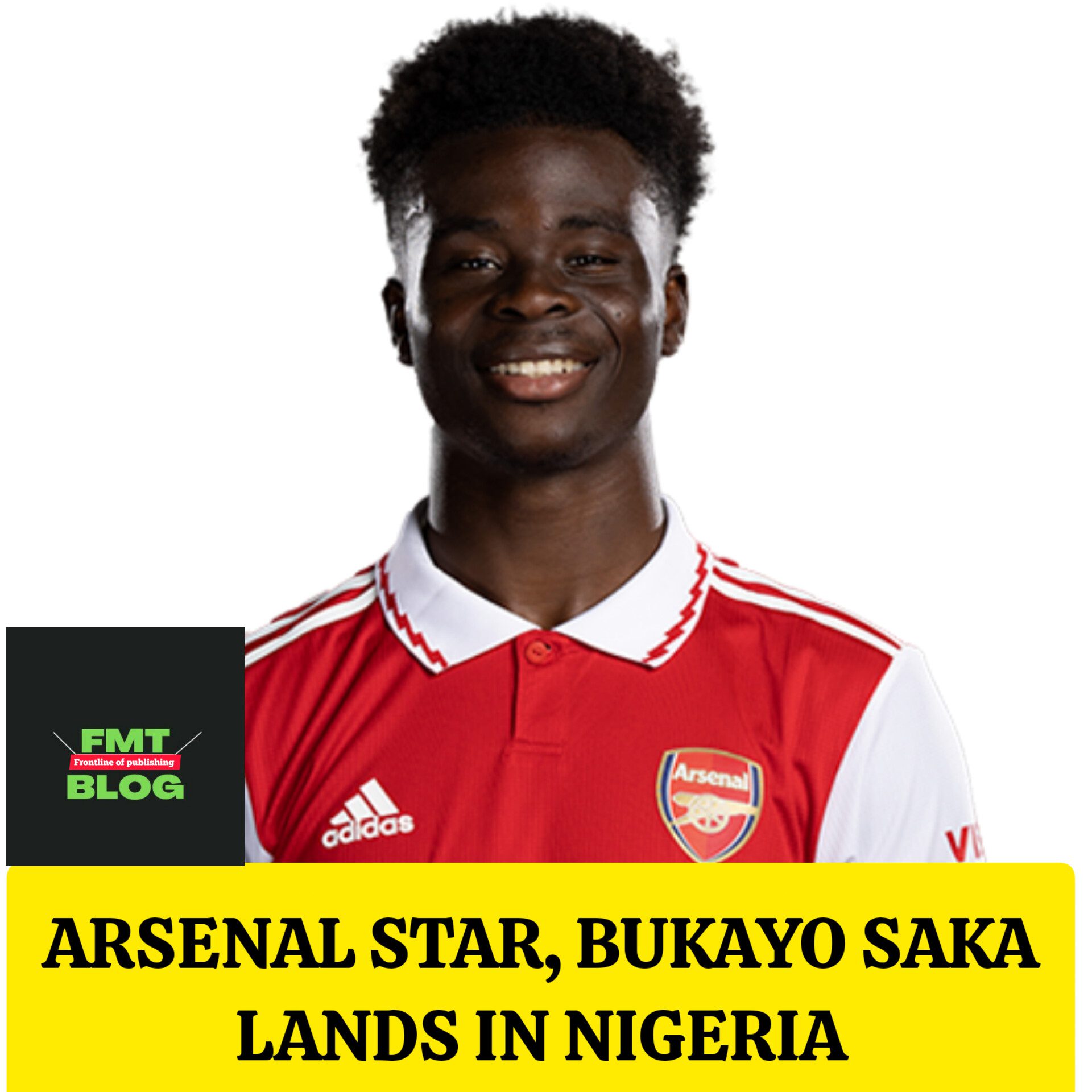 Arsenal star, Bukayo Saka lands in Nigeria (Video)