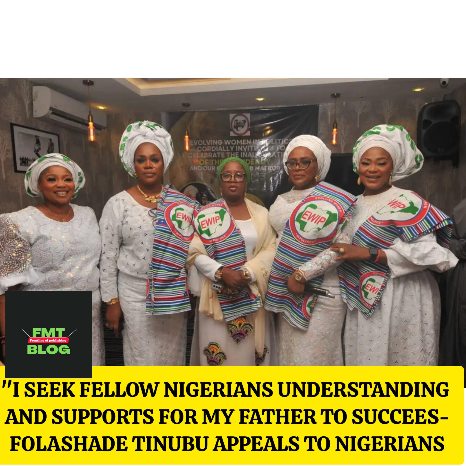 “I seek fellow NigerianS understanding and support for my father to succeed- Folashade Tinubu appeals to Nigerians