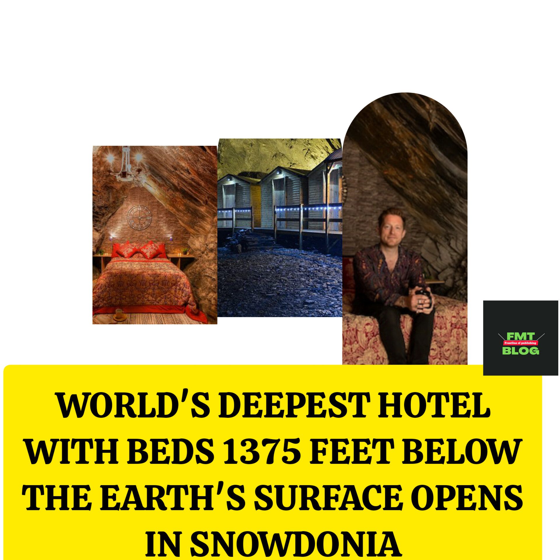 World’s Deepest Hotel with beds 1375 feet below the Earth’s Surface Opens in Snowdonia (PHOTOS)