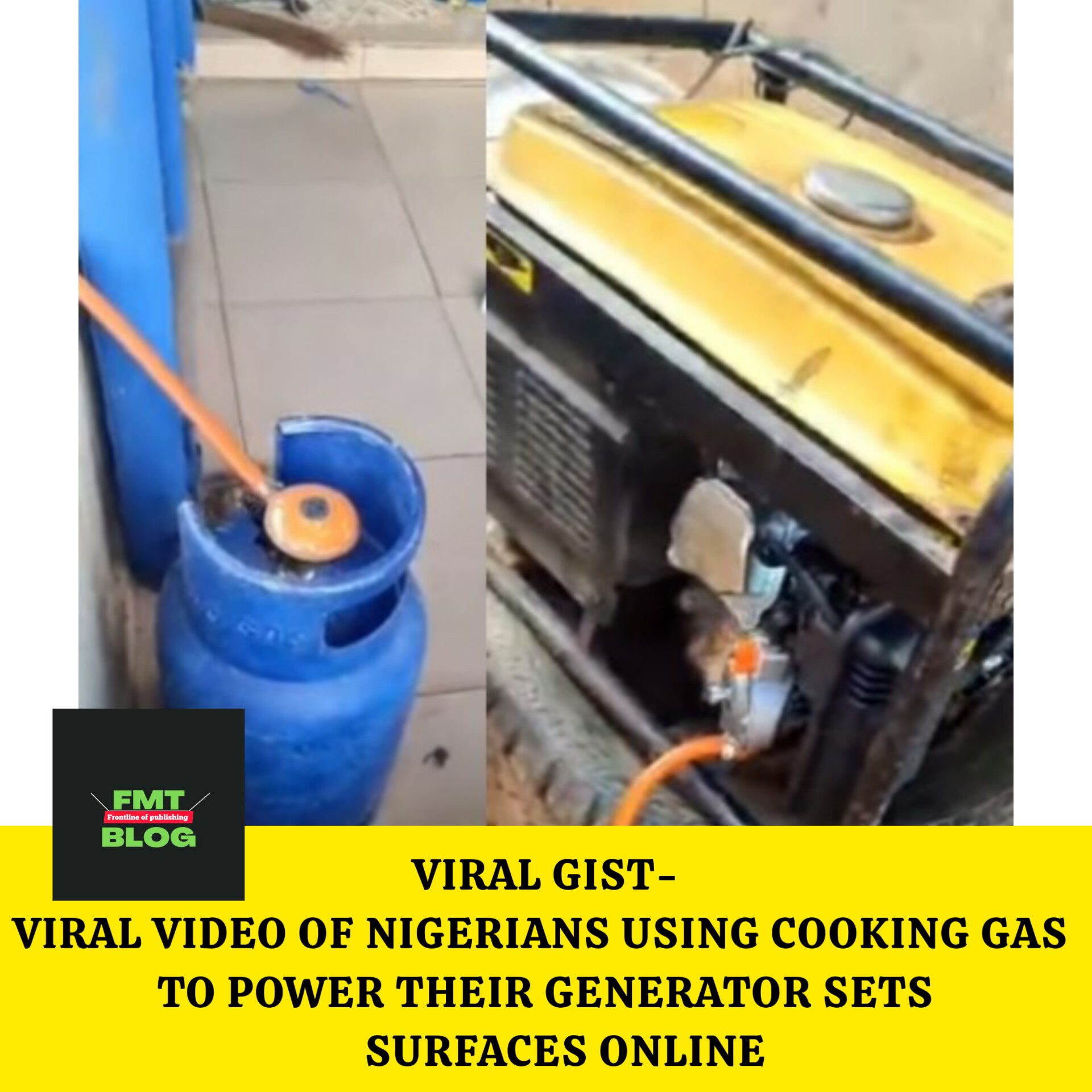 Viral Video of Nigerians Using Cooking Gas to Power Their Generator Sets Surfaces Online