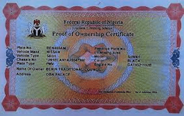 FG Imposes N1,000 Yearly Fee on Motorist as Proof of Ownership Certificate