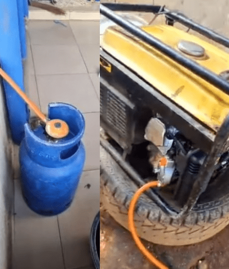 Viral Video of Nigerians Using Cooking Gas to Power Their Generator Sets Surfaces Online