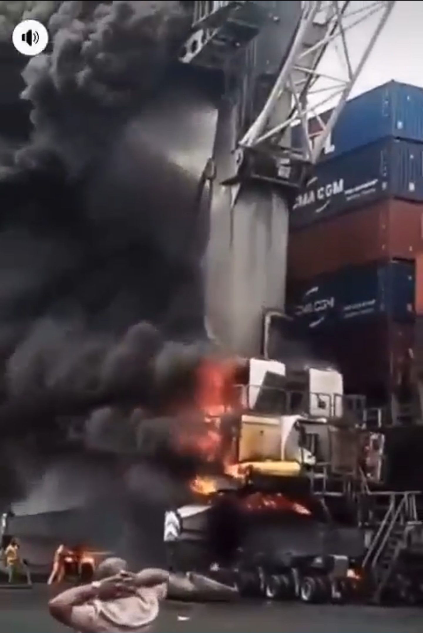 Moment Lagos Ports and Terminal Guts Fire (PHOTOS, VIDEO)