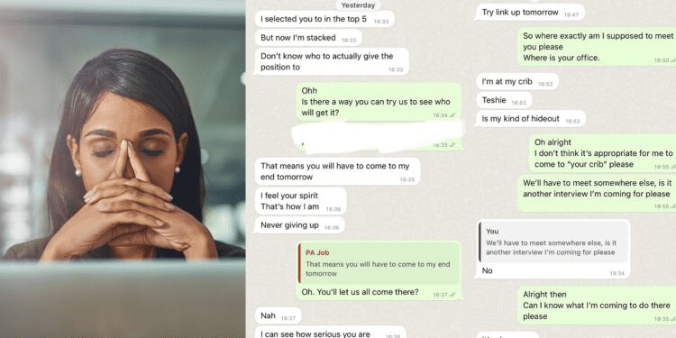 Have You Seen The Trending Chat Between a Ghanaian Lady and Job Hiring Manager, Who Ask Her to Come To His House First If She Really Needs The Job? (EXPOSED, Screenshots)