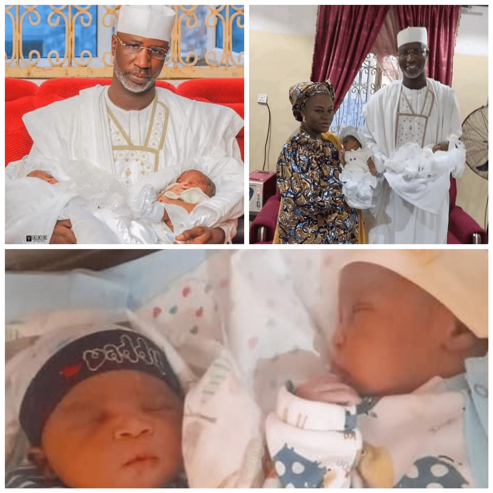 Former Adamawa Speaker and His Wife Welcome Twins after 20 Years of Waiting(PHOTOS)