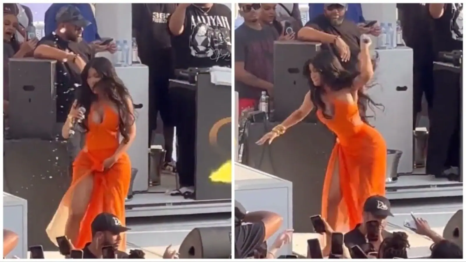 Moment Cardi B Throws Microphone At Fan While Performing On stage (Photos, Video)
