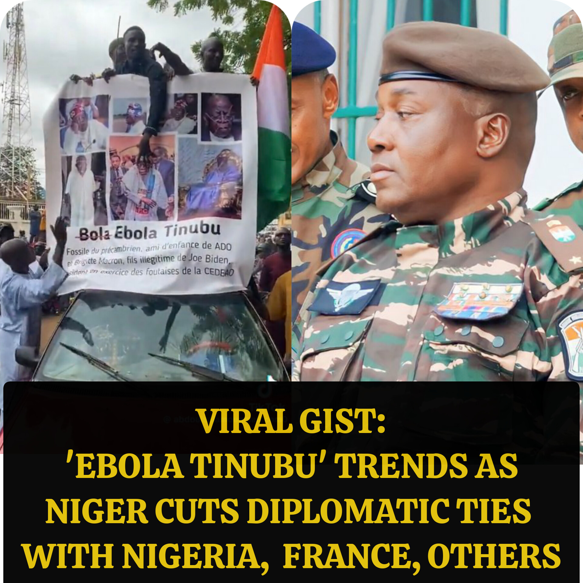 ‘Ebola Tinubu’ Trends As Niger Cuts Diplomatic Ties With Nigeria, France, Others (PHOTOS, VIDEOS)