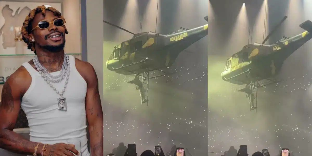 Moment Asake Storms O2 Arena Event On YBNL Helicopter, What Got Fans Talking! (VIDEO)