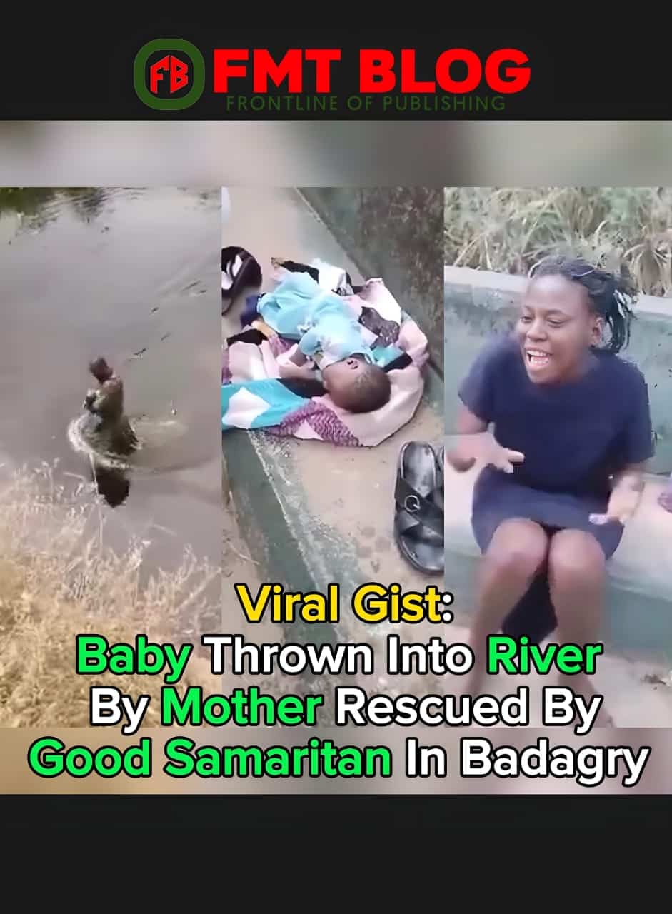 Baby Thrown Into River By Mother Rescued By Good Samaritan In Badagry (VIDEOS)