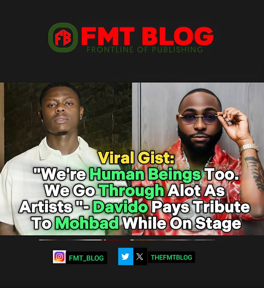 ”We’re Human Beings Too. We Go Through Alot As Artists”- Davido Pays Tribute To Mohbad While On Stage (VIDEO)