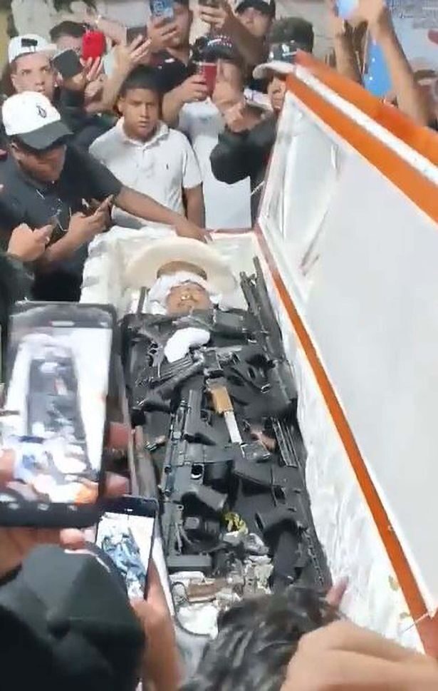 Drug Cartel Baron Laid to Rest With Lots of Machine Guns, As A 'Protection' In The Afterlife'