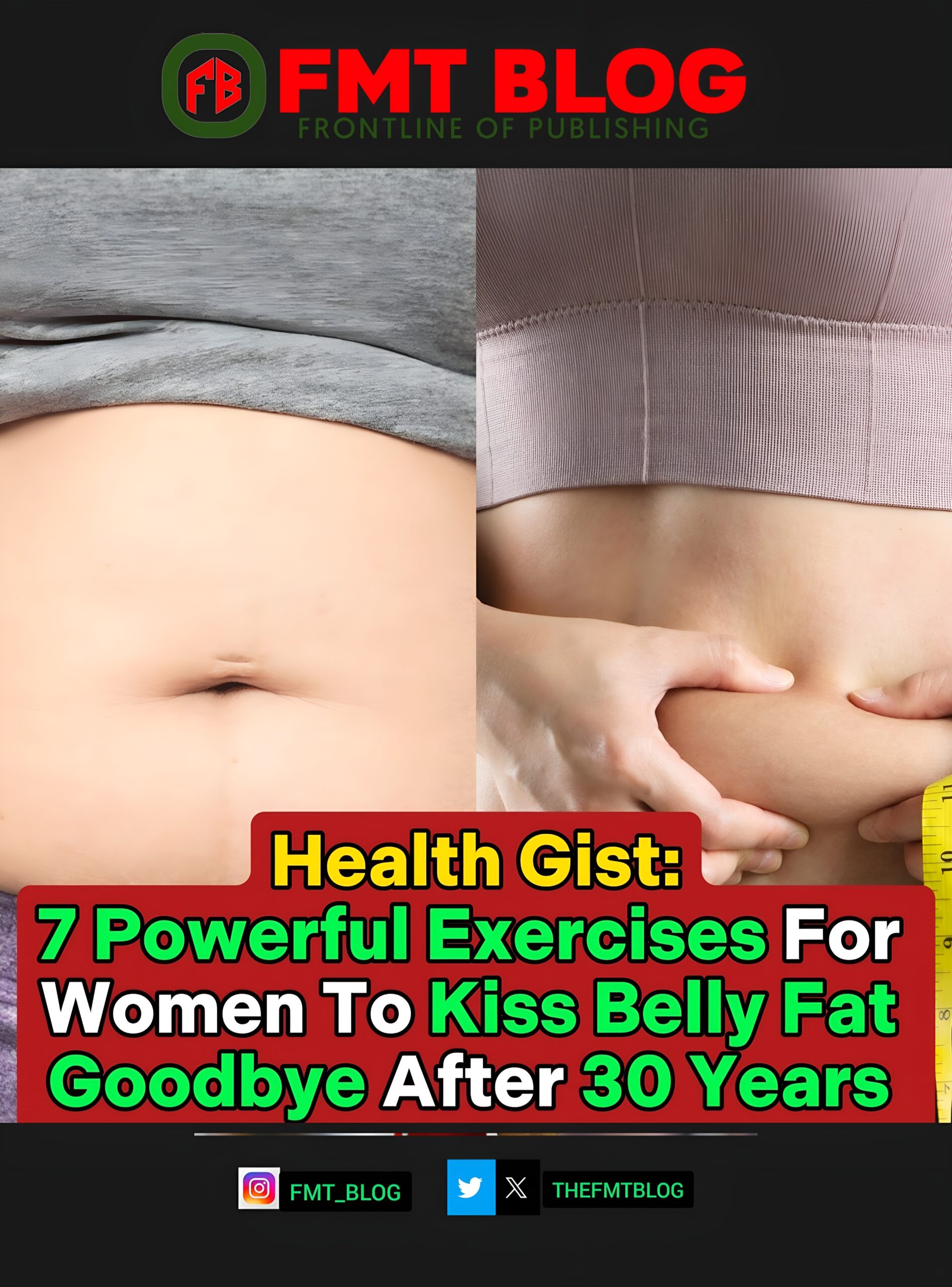 7 Powerful Exercises For Women To Kiss Belly Fat Goodbye After 30 Years