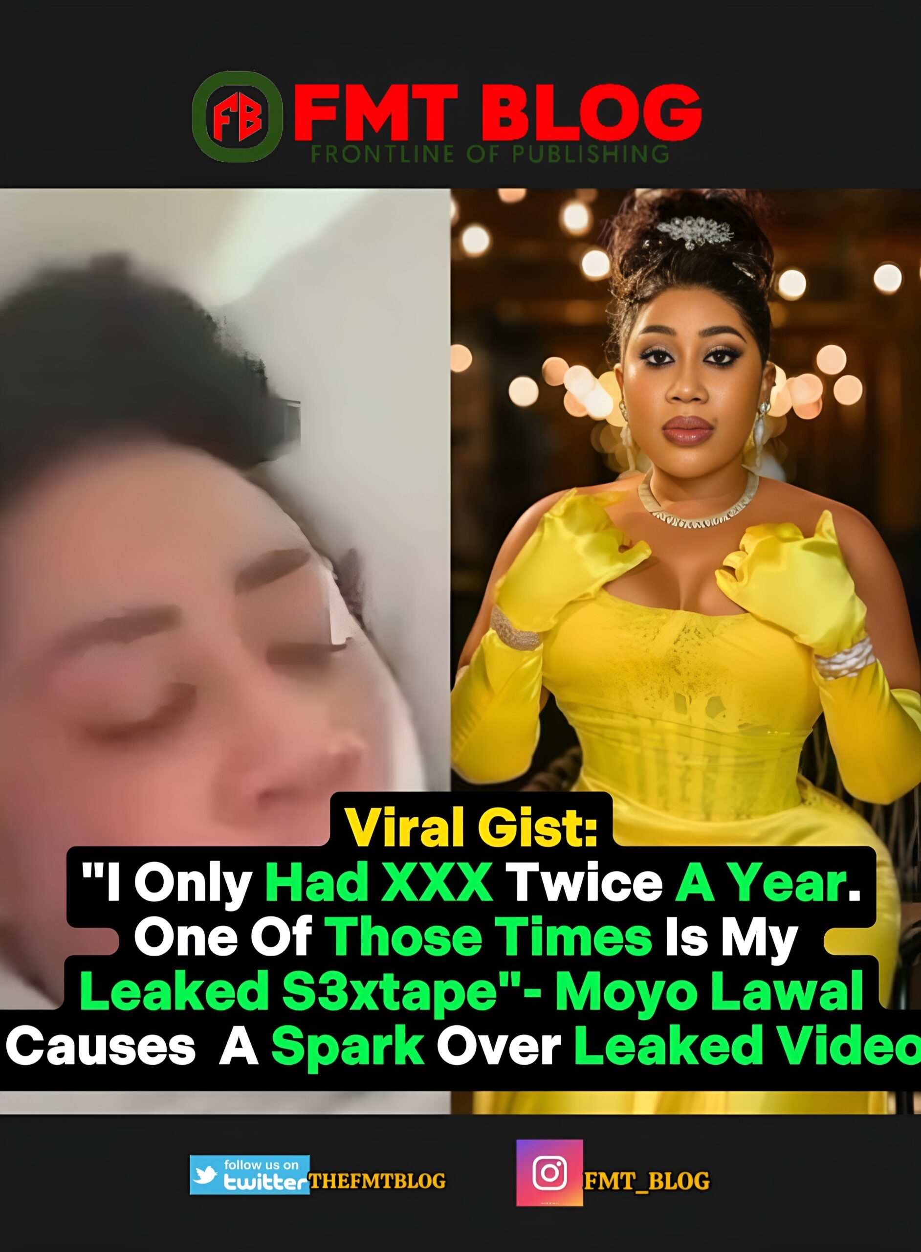”I Only Had XXX Twice A Year. One Of Those Times Is My S3xtape Leaked Video”- Moyo Lawal Causes A Spark  Over Leaked Video