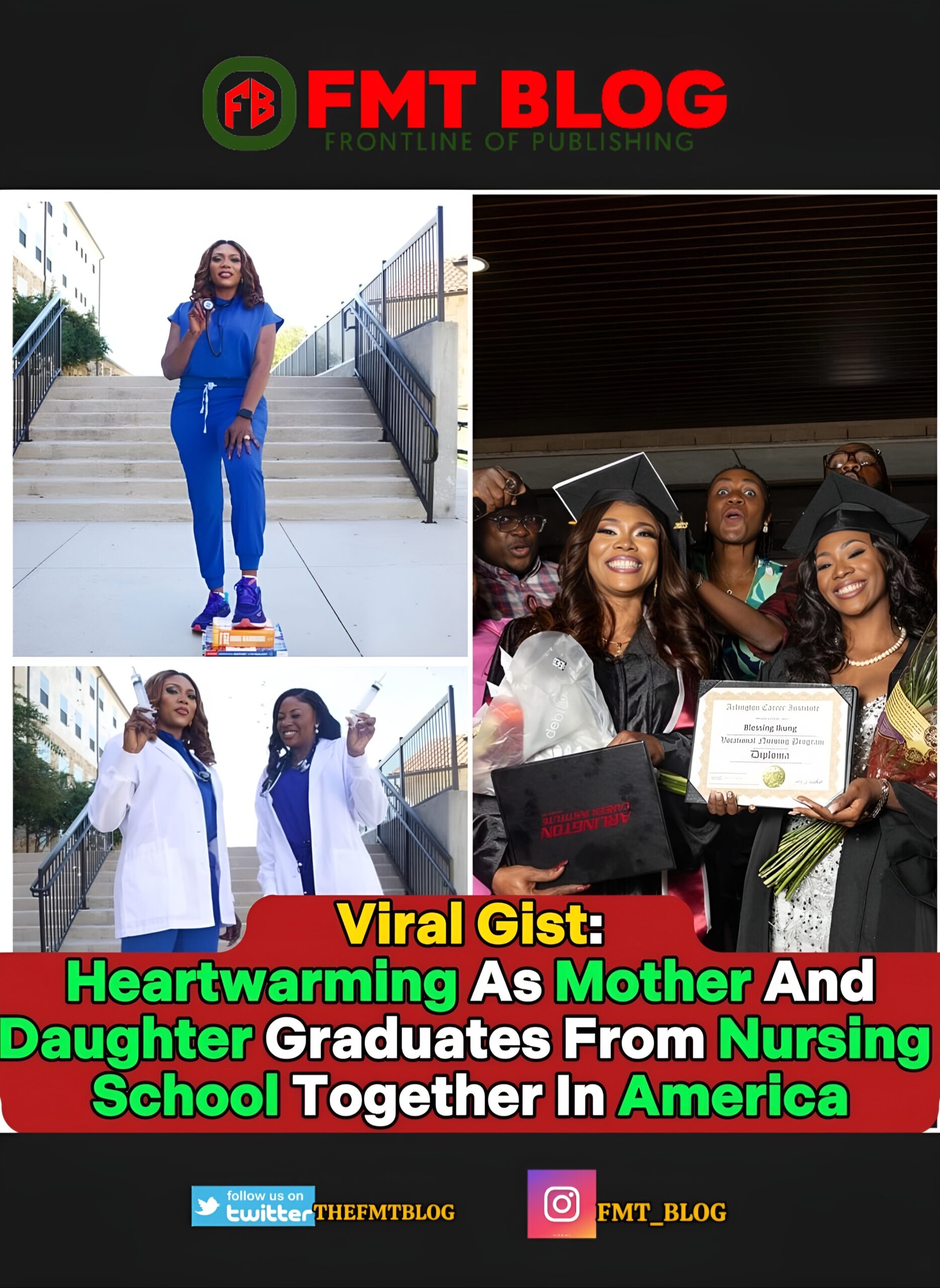 Heartwarming As Nigerian Mother And Daughter Graduates From Nursing School Together In America (PHOTOS)