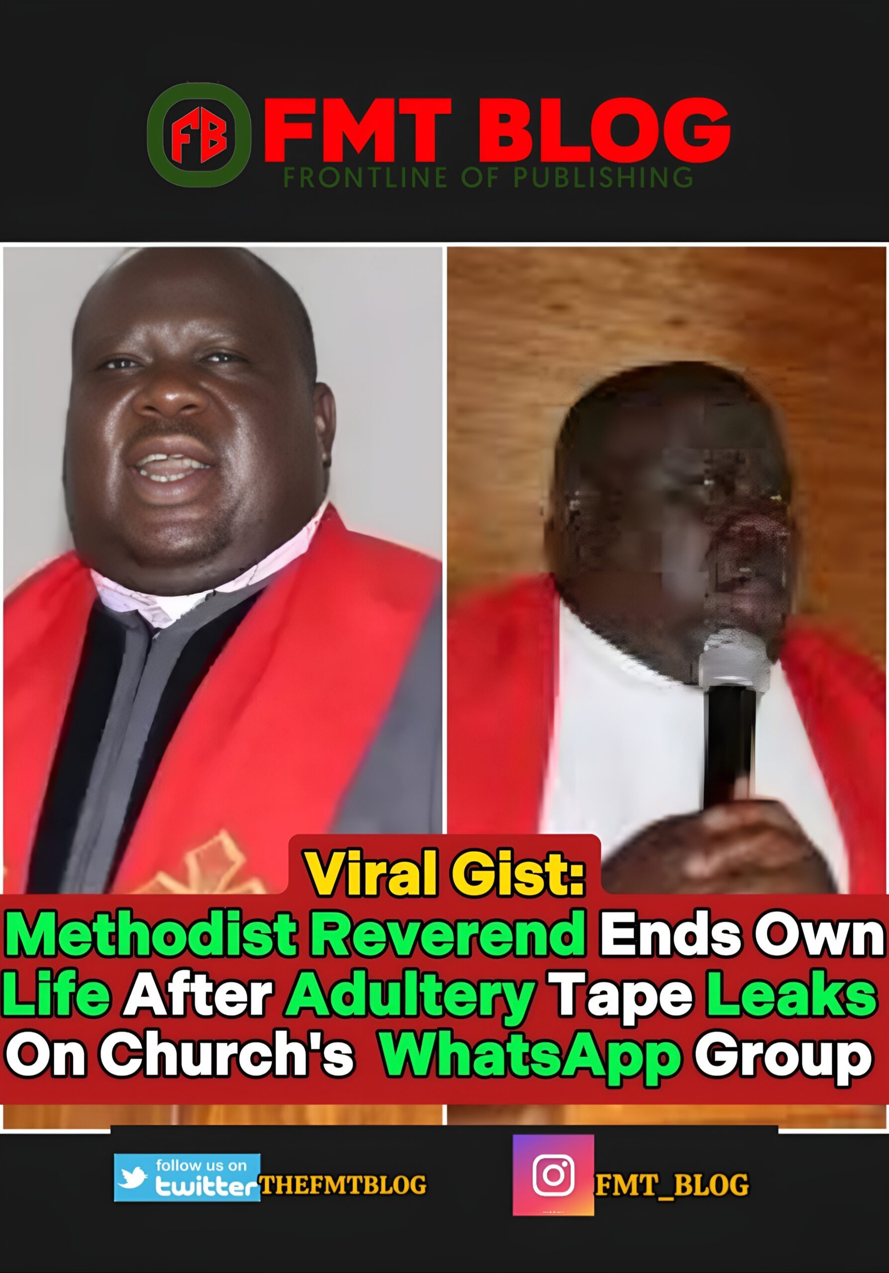 Methodist Reverend Ends Own Life After Adultery Tape Leaks On Church’s WhatsApp Group