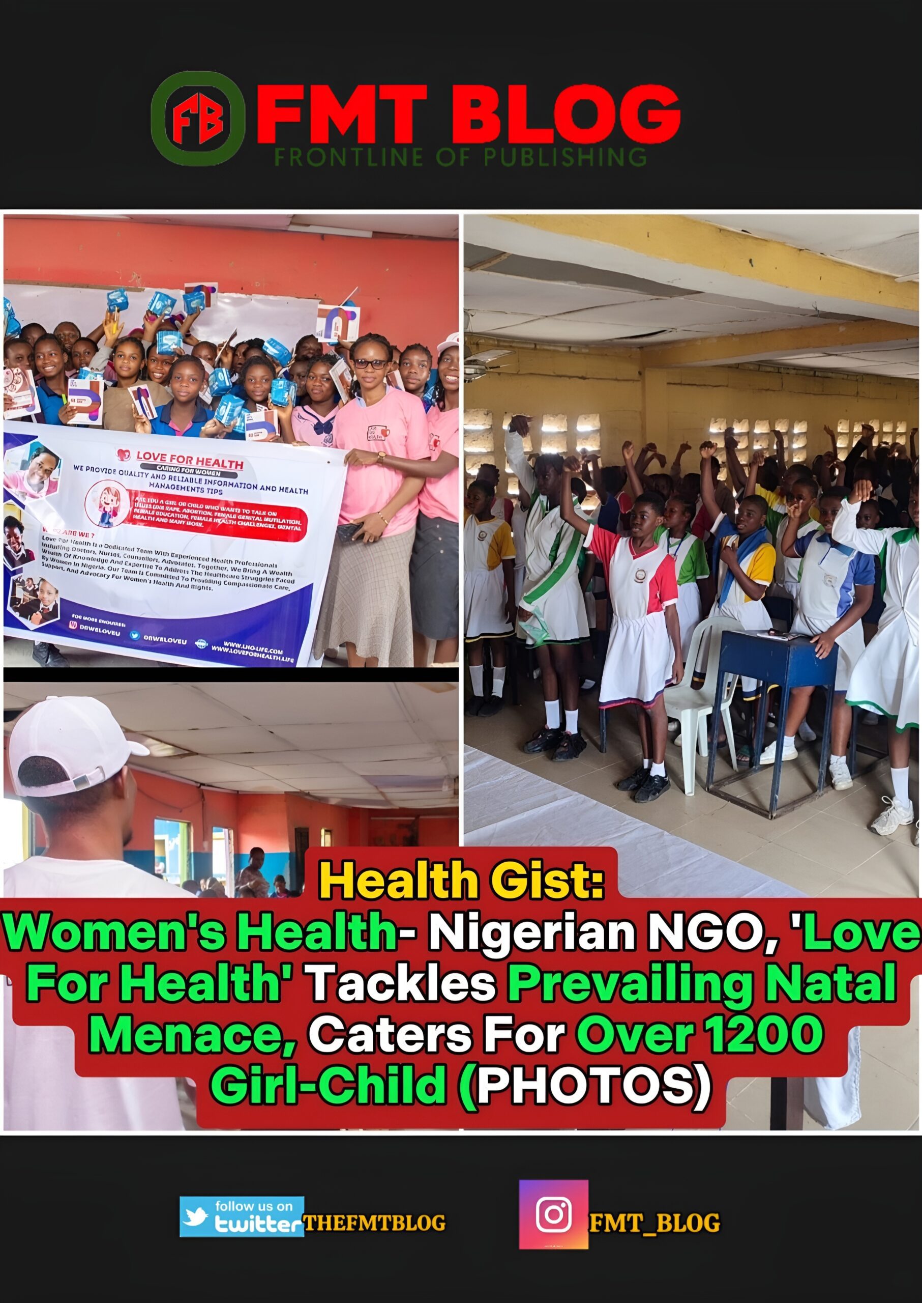 Women’s Health- Nigerian NGO, ‘Love For Health’ Tackles Prevailing Natal Menace, Caters For Over 1200 Girl-Child (PHOTOS)