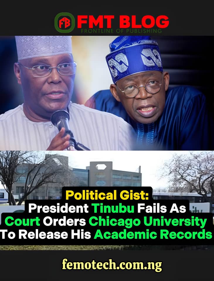 Just In!!!- President Tinubu Fails As Court Orders Chicago University To Release His Academic Records