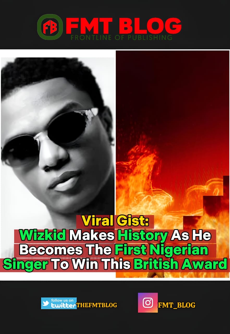 Wizkid Makes History As He Becomes The First Nigerian Singer To Win This British Award