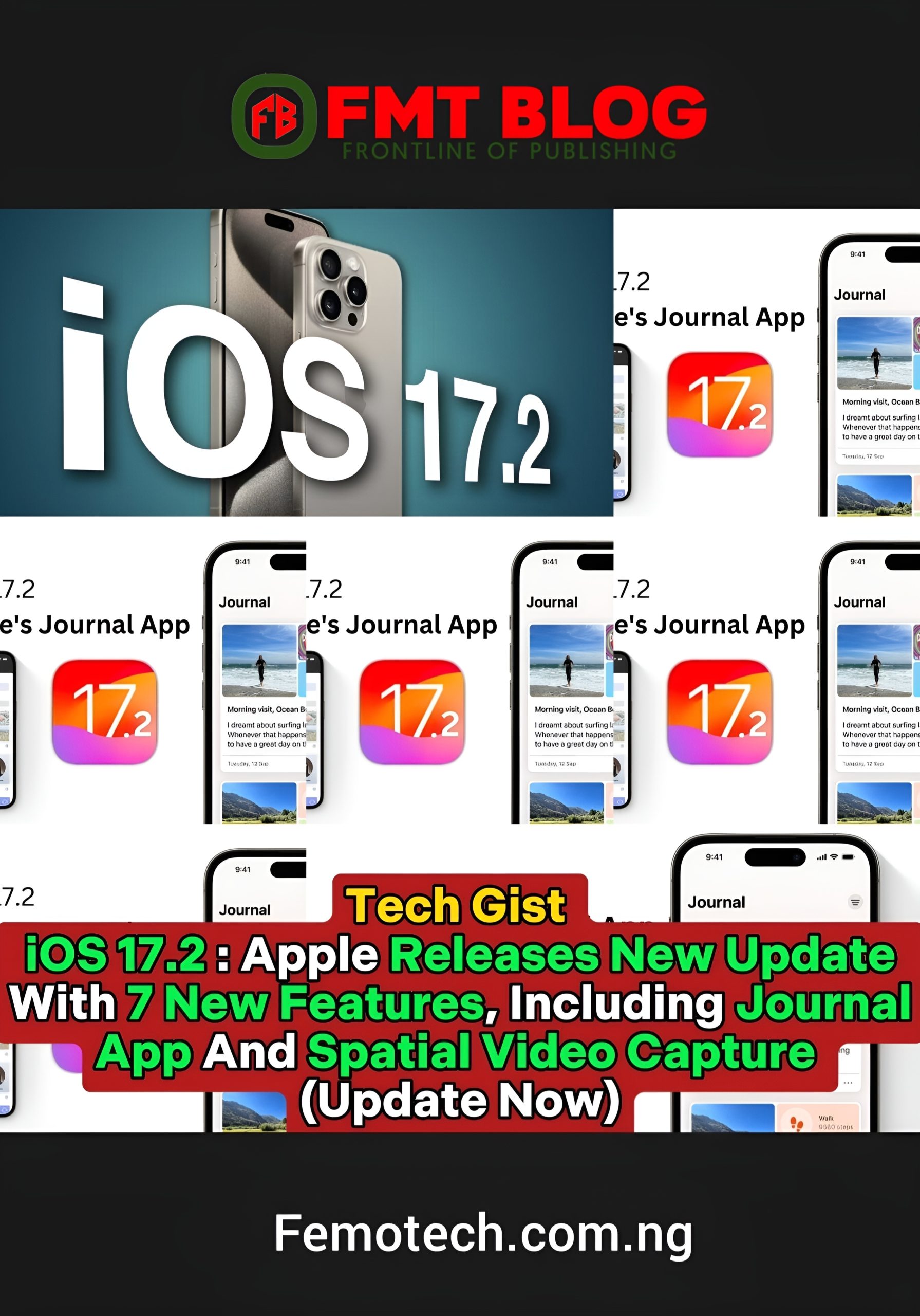 iOS 17.2: Apple Releases New Update With 7 New Features Including Journal App And Spatial Video Capture (Update Now)