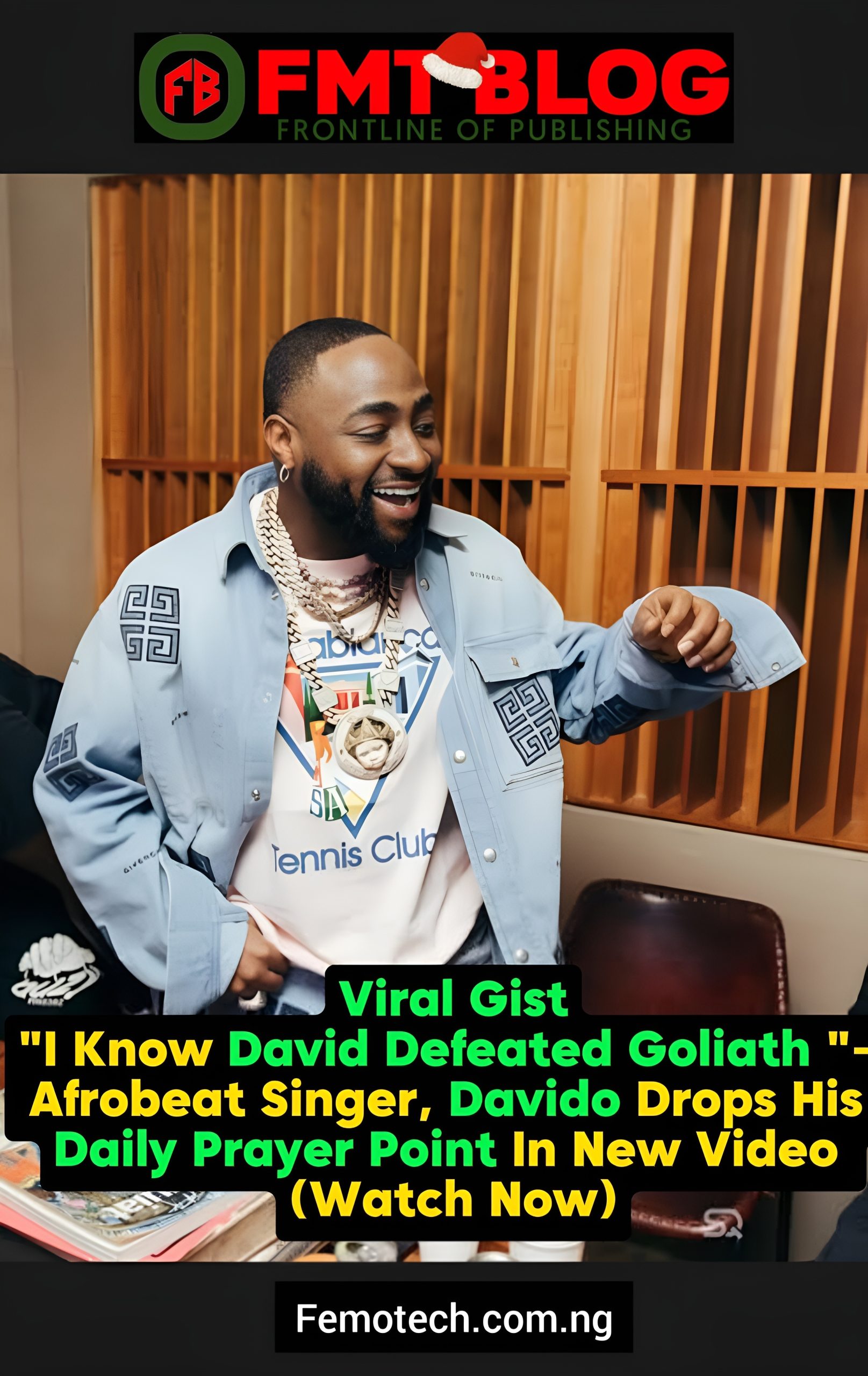 “I Know David Defeated Goliath”- Afrobeat Singer, Davido Drops His Daily Prayer Point In New Video(Watch Now)