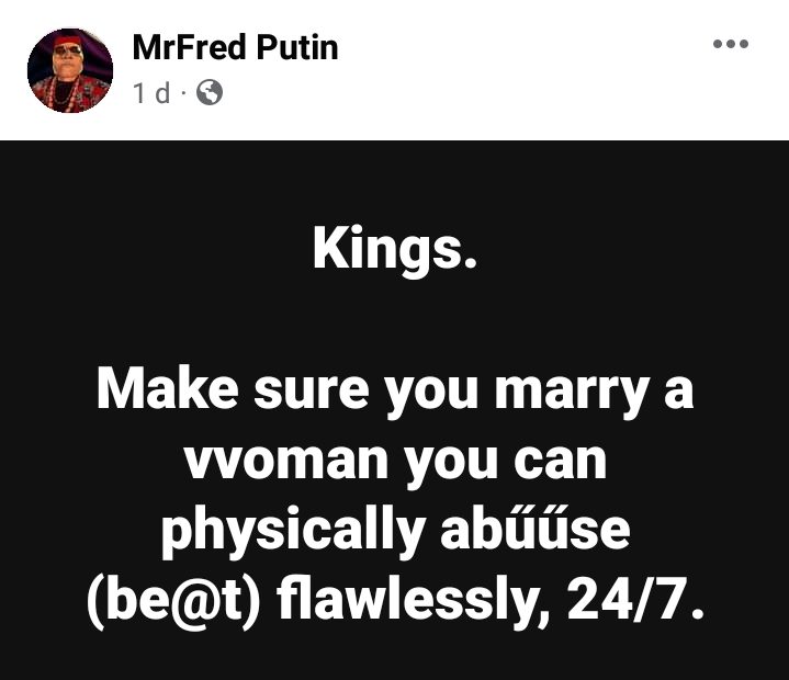 Make Sure You Marry A Woman You Can Physically Abuse