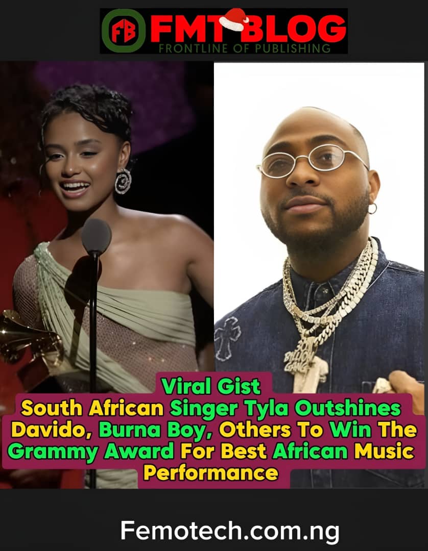 South African Singer Tyla Outshines Davido, Burna Boy, Others To Win The Grammy Award For Best African Music Performance