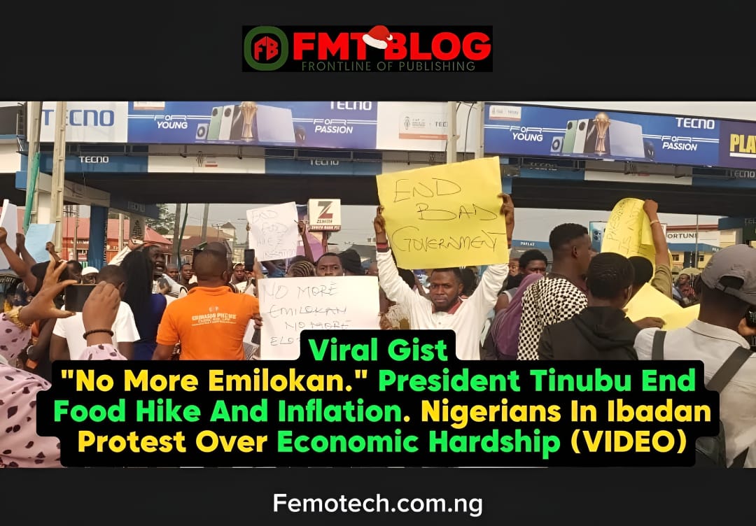 ”No More Emilokan”. President Tinubu End Food Hike And Infaltion. Nigerians In Ibadan Protests Over Economic Hardship (VIDEO)