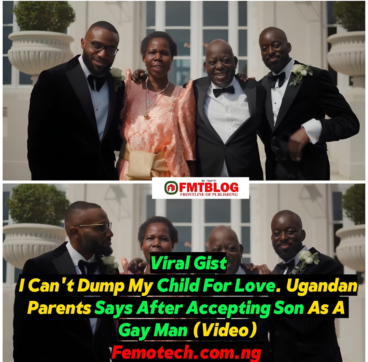 I Can’t Dump My Child For Love. Ugandan Parents Says After Accepting Son As A Gay Man (Video)