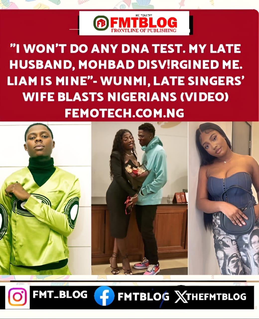 ”I Won’t Do Any DNA Test. My Late Husband, Mohbad, Disv!rgined Me. Liam Is Mine”- Wunmi, Late Singers’ Wife Blasts Nigerians (VIDEO)