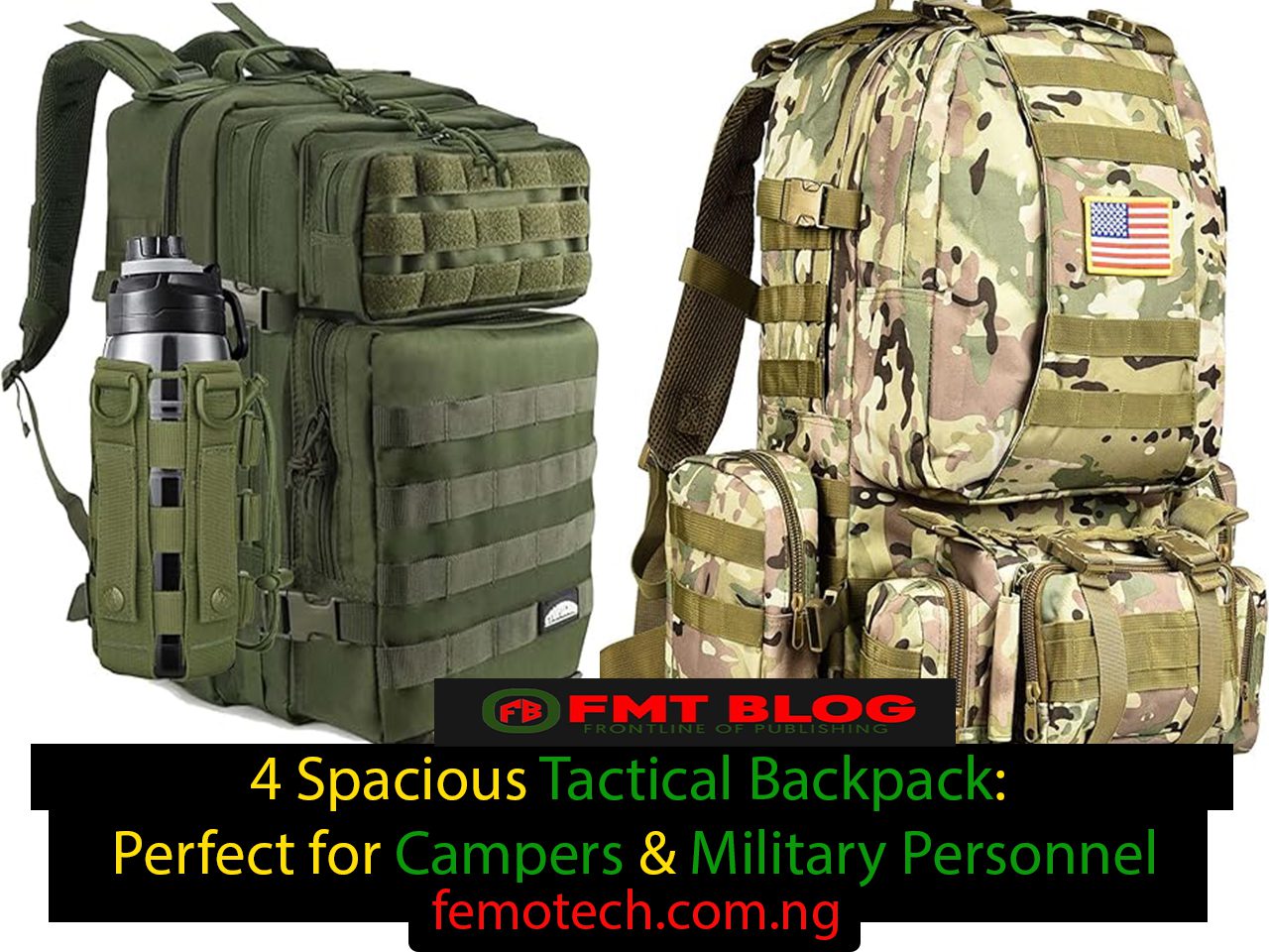 4 Spacious Tactical Backpack: Perfect for Campers & Military Personnel