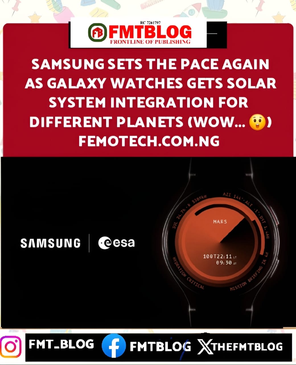 Samsung Sets The Pace Again As Galaxy Watches Gets Solar System Integration For Different Planets (WOW….😮)