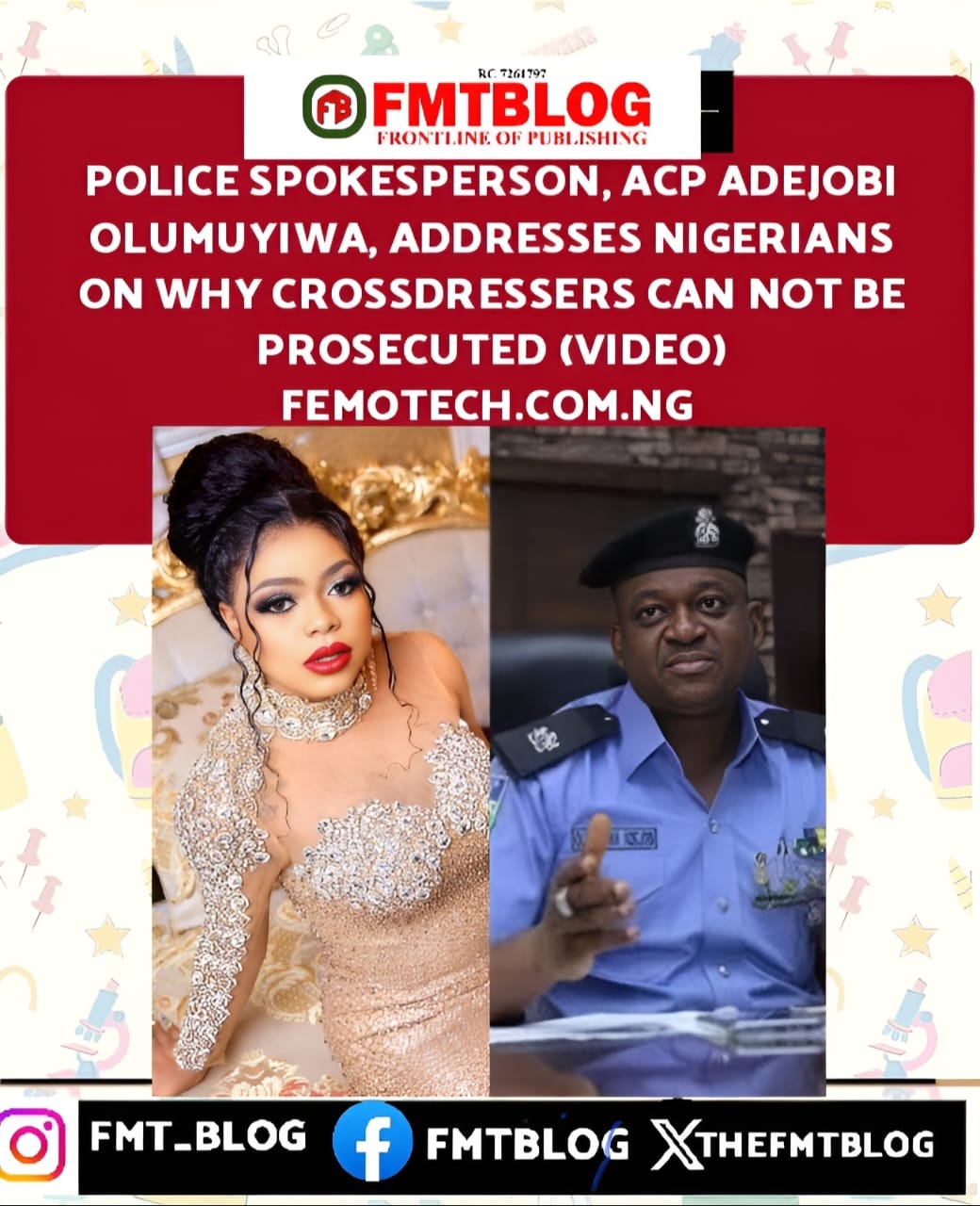 Police Spokesperson, ACP Adejobi Olumuyiwa, Addresses Nigerians on Why Crossdressers Can’t Be Prosecuted (VIDEO)