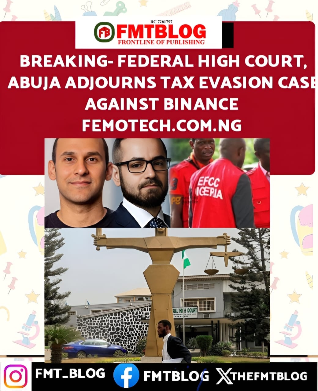 Breaking- Federal High Court, Abuja Adjourns Tax Evasion Case Against Binance