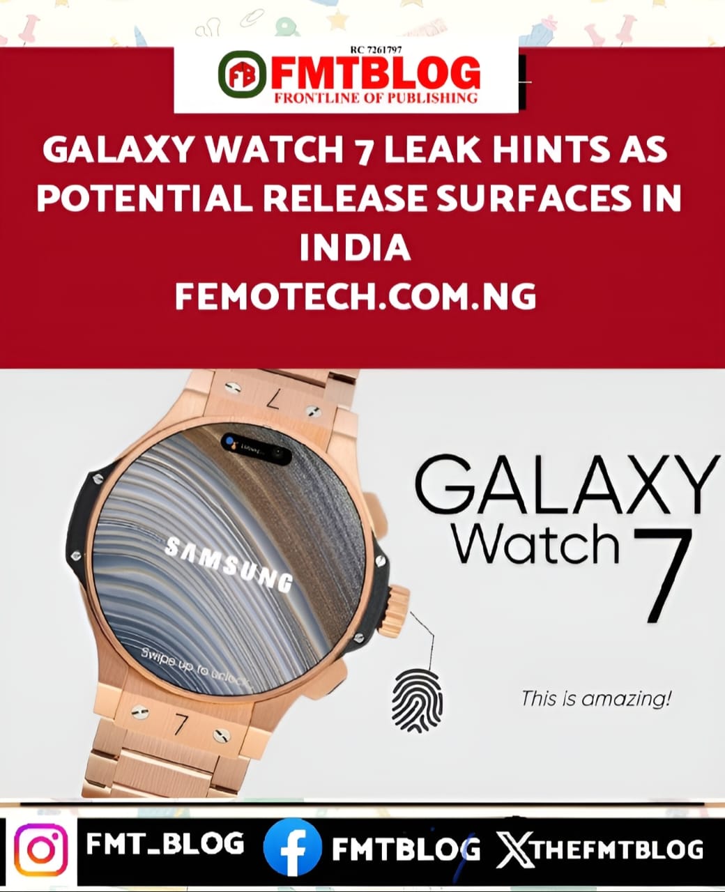 Galaxy Watch 7 Leak Hints As Potential Release Surfaces In India