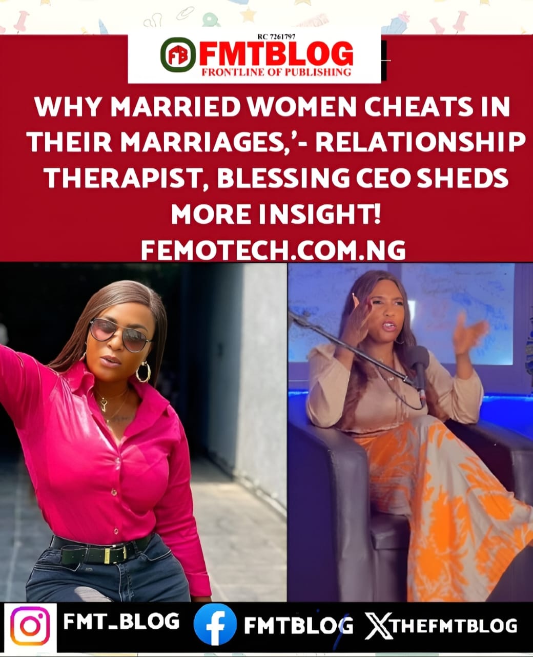 Why Married Women Cheats In Their Marriages -Relationship Therapist Blessing CEO Sheds More Insight!