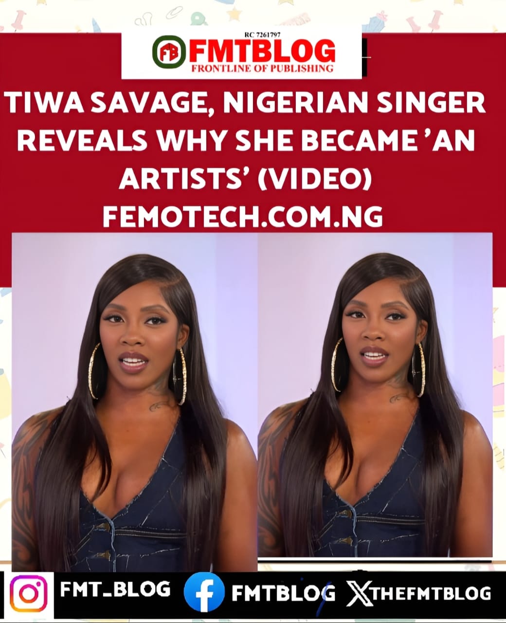 Tiwa Savage, Nigerian Singer, Reveals Why She Became ‘An Artist’ (VIDEO)