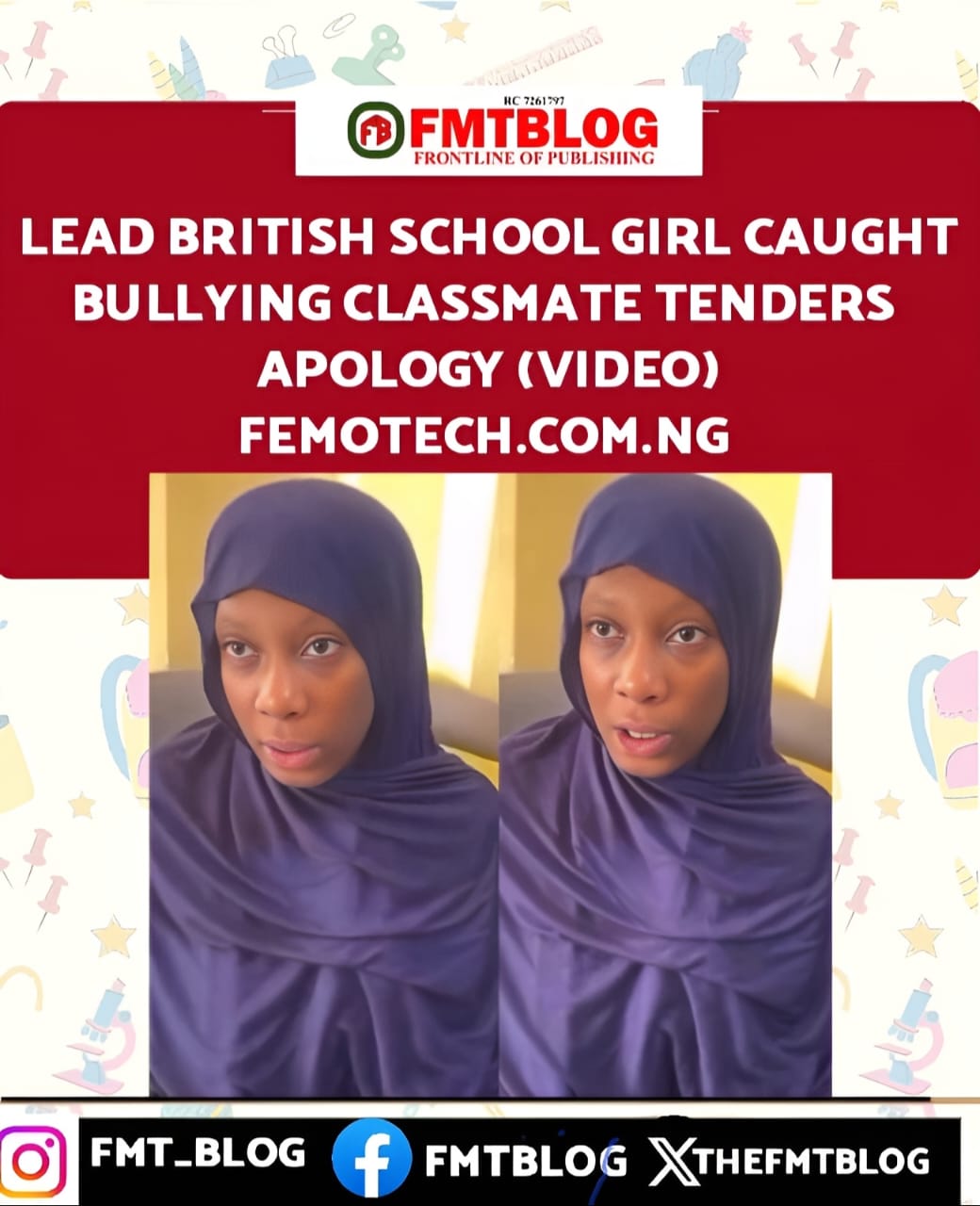 Lead British School Girl Caught Bullying Classmate Tenders Apology (VIDEO)
