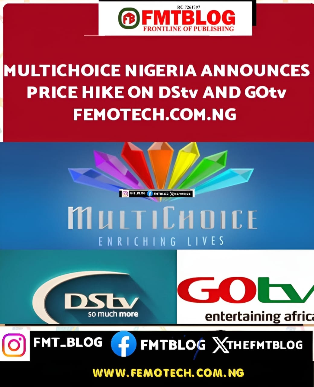 Multichoice Nigeria Announces Price Hike On DStv And GOtv