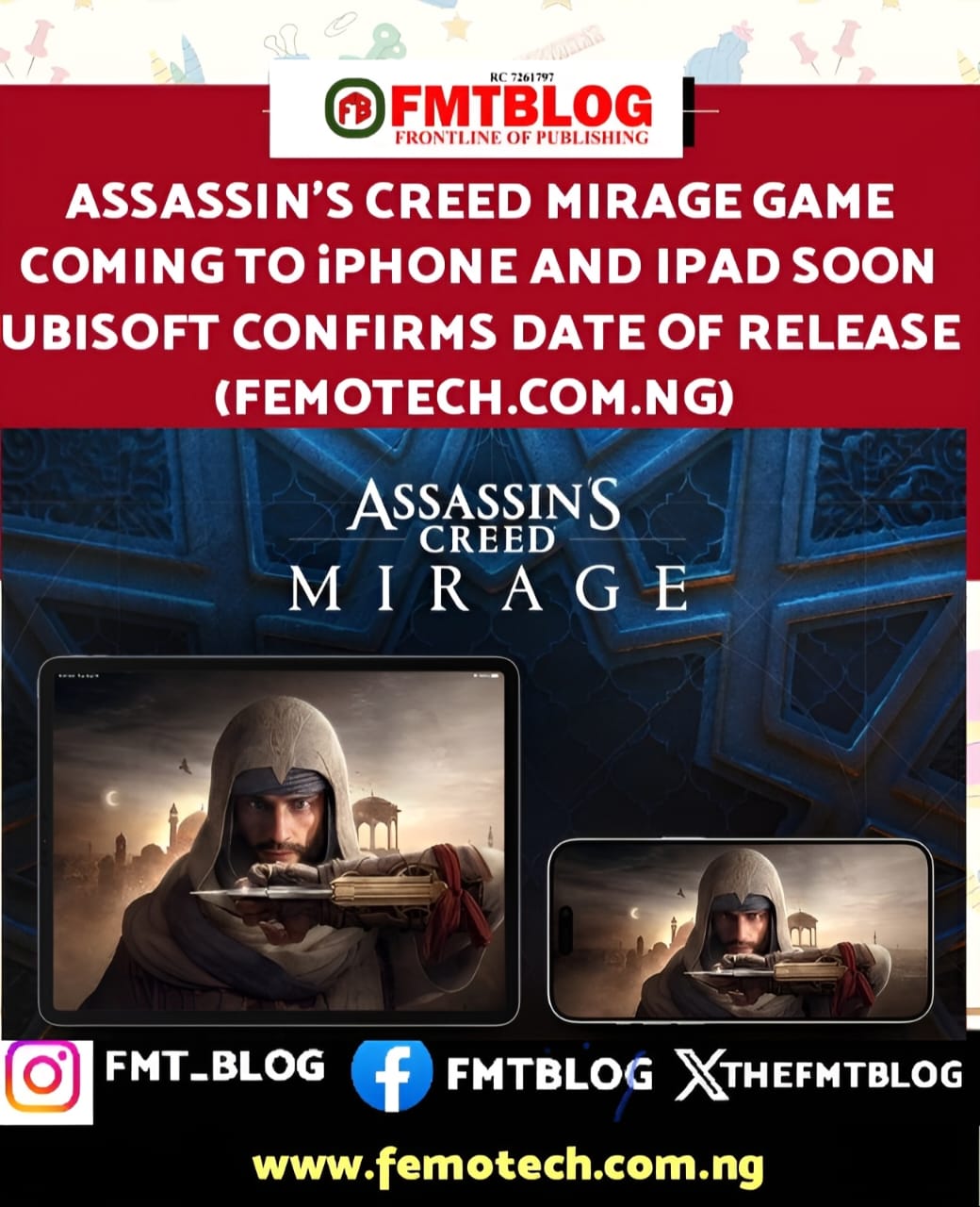 Assassin’s Creed Mirage Game Coming To iPhone And iPad Soon, Ubisoft Confirms Date Of Release