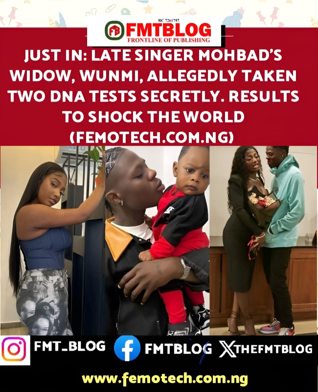 JUST IN- Late Singer Mohbad’s Widow, Wunmi, Allegedly Taken Two DNA Tests Secretly, Results To Shock The World