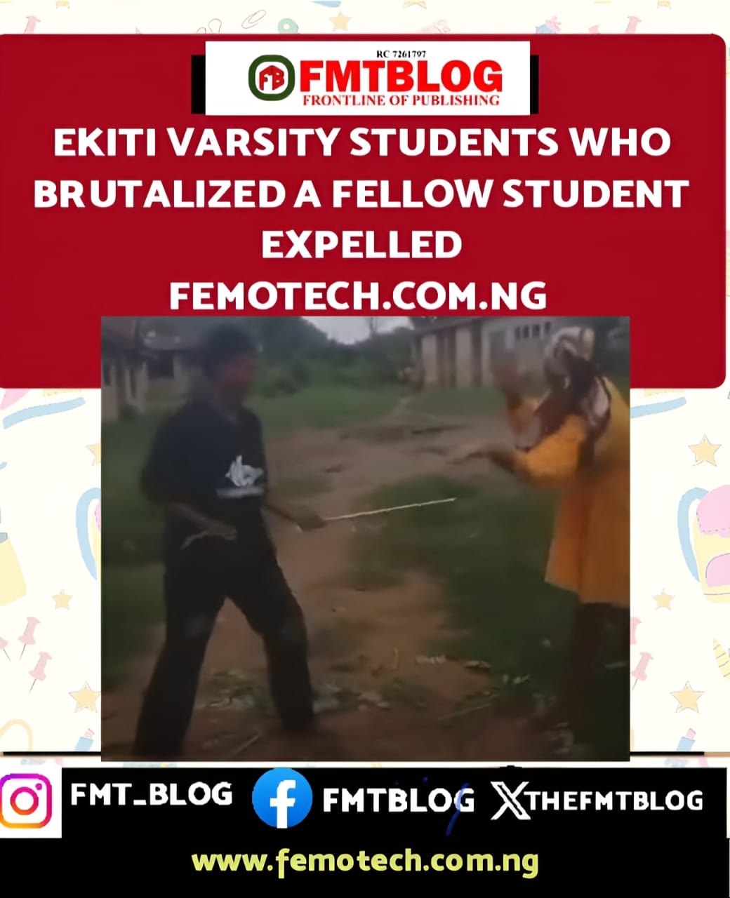 Ekiti Varsity Students Who Brutalized A Fellow Student Expelled