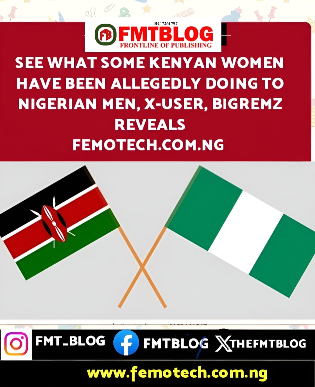 See What Some Kenyan Women Have Been Allegedly Doing To Nigerian Men, X-User, BigRemz Reveals