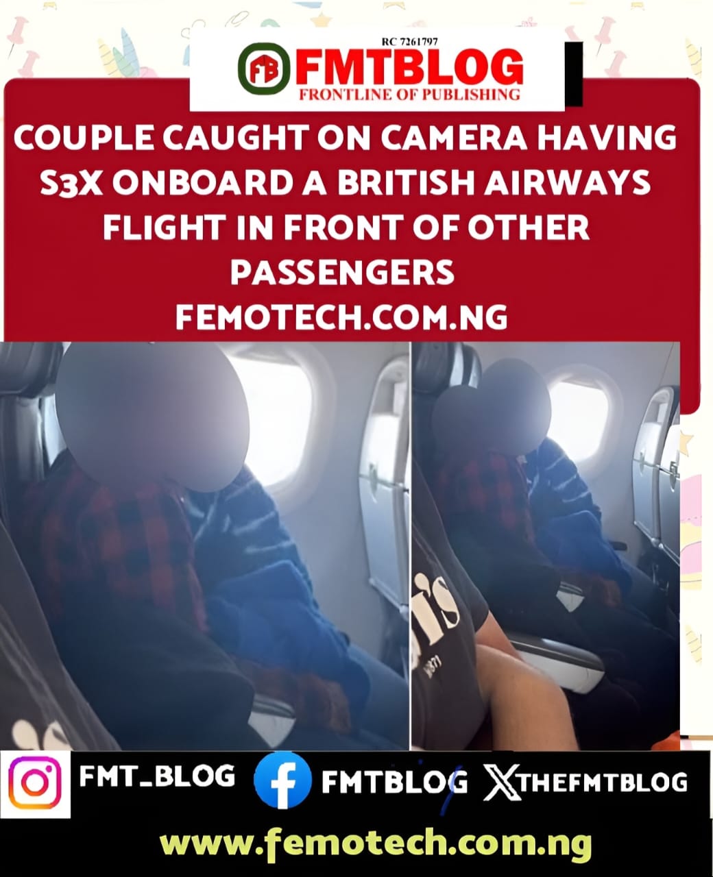 Couple Caught On Camera Having S3x Onboard A British Airways Flight In Front Of Other Passengers (VIDEO)