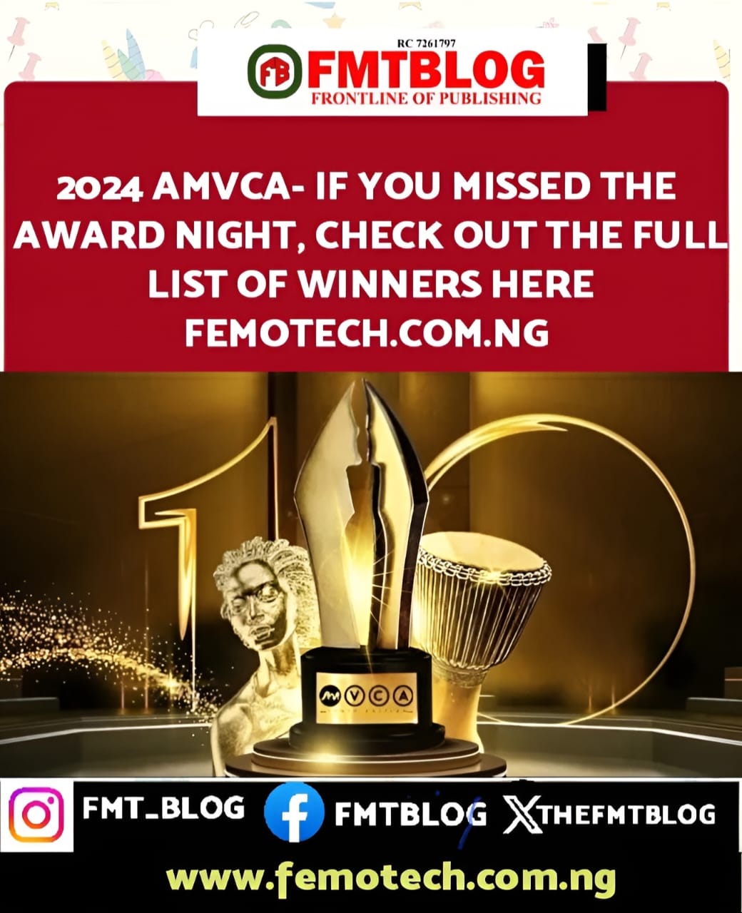 2024 AMVCA- If You Missed The Award Night, Check Out The Full List Of Winners Here