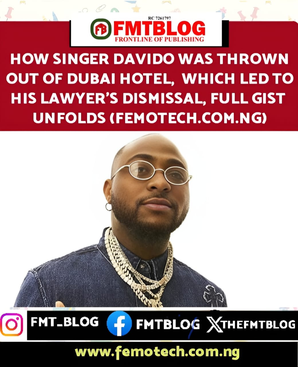 How Singer Davido Was Thrown Out of Dubai Hotel, Which Led To His Lawyer’s Dismissal. Full Gist Unfolds