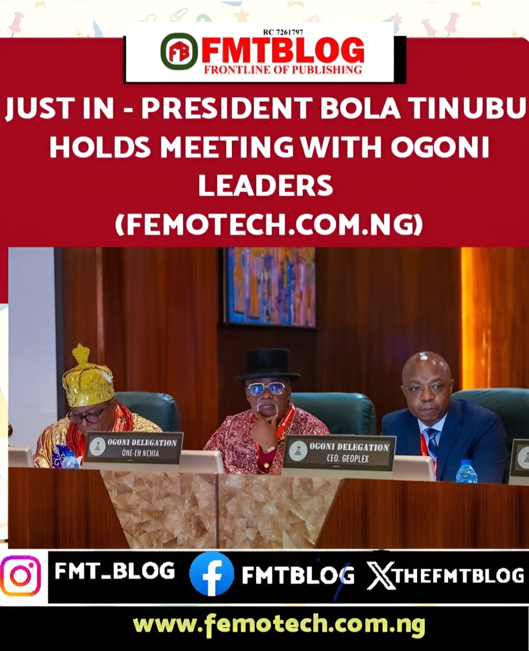 JUST IN- President Bola Tinubu Holds Meeting With Ogoni Leaders
