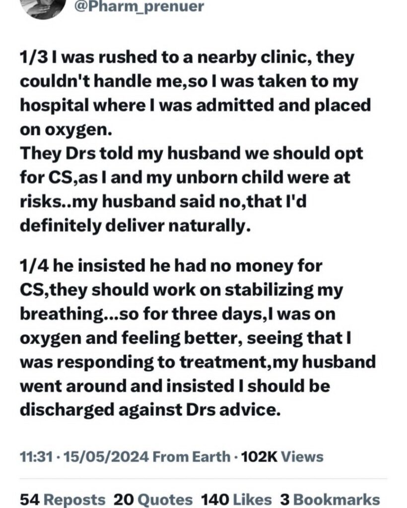 Newly-Wed Mum Cries For Help After Her Husband Allegedly Left Her In The Hospital Used The Money Meant For Her CS To Buy Phone And Dog